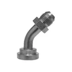 17031216 45-deg Adapter Elbow, 3/4-in Male JIC x 1-in Code 61 Flange, Steel