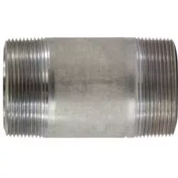51161 Seamless Pipe Nipple, 2 in MPT x 2 in MPT, 2-1/2 in L, Stainless Steel, SCH 80 Schedule
