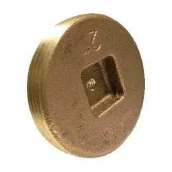 970703 Tapped Countersunk Cleanout Plug with 1/4-20 Tap, 3 in MPT, Brass