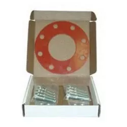 987248 Bolt and Gasket Set, 4 in, Steel/Rubber, Red