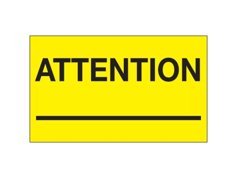 attention-fluorescent-yellow-labels "Attention ___" Fluorescent Yellow Labels
