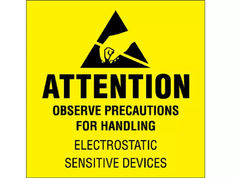 attention-observe-precautions-fluorescent-yellow-labels "Attention - Observe Precautions" Fluorescent Yellow Labels