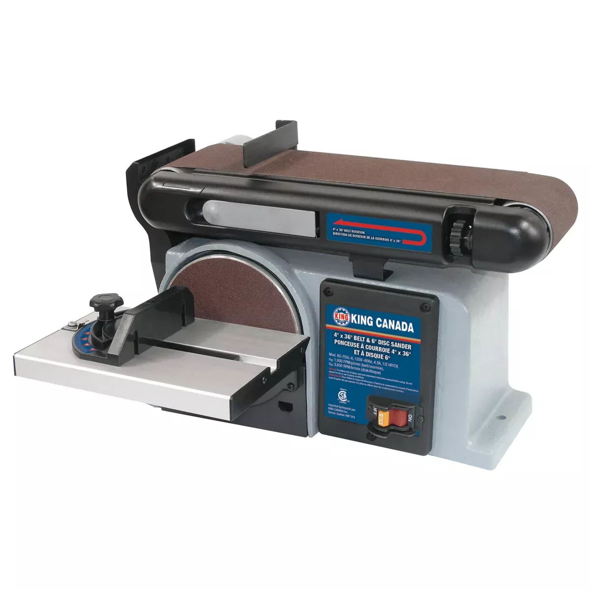 Belt & Disc Sander - King Canada 4
