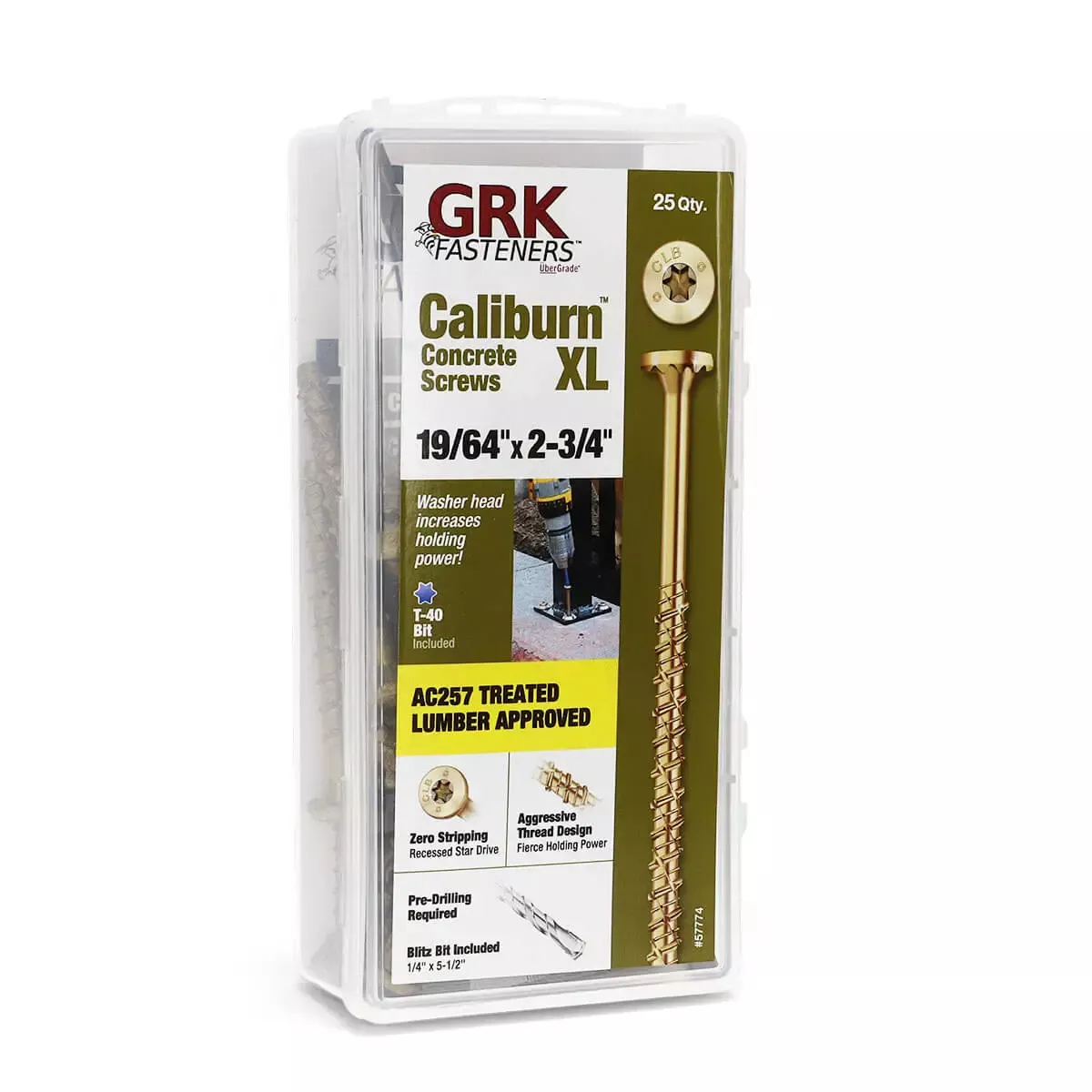 Caliburn™ XL Concrete Screws by GRK Fasteners