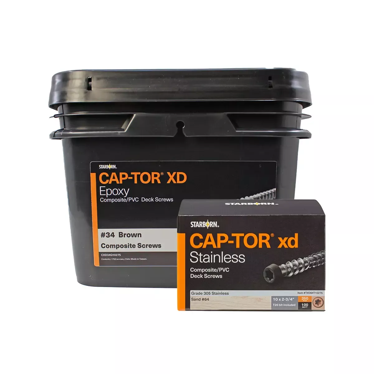 CAP-TOR xd Composite/PVC Deck Screws by Starborn