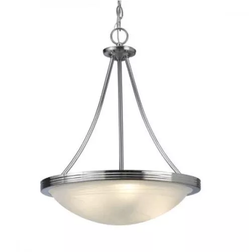 Chandelier - Canarm ALABASTER Brushed Nickel Small 3-Light ICHAN4115BN