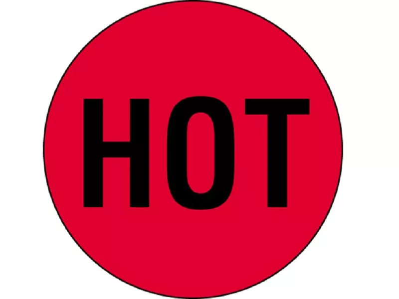Circle - "Hot" Fluorescent Red Labels