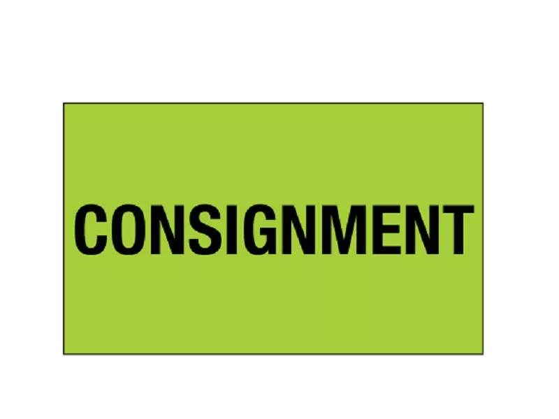 consignment-fluorescent-green-labels "Consignment" Fluorescent Green Labels