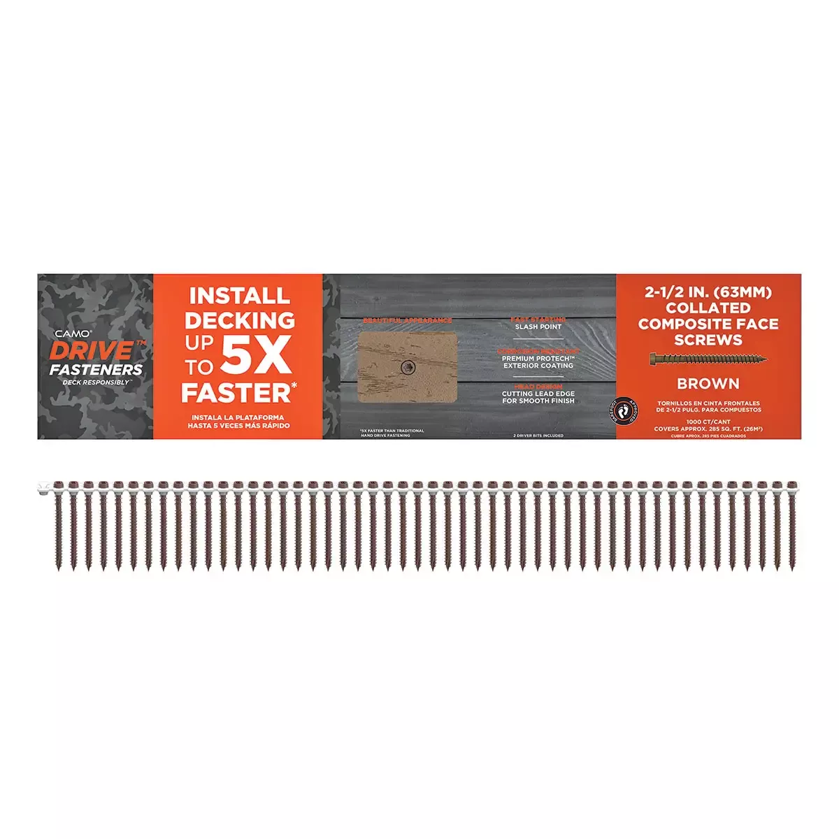 DRIVE™ Collated Composite Face Screws by CAMO