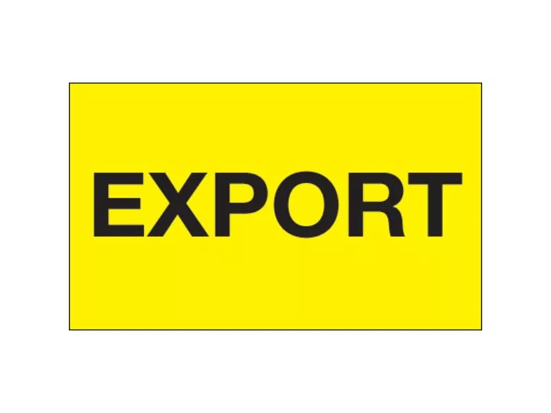 export-fluorescent-yellow-labels "Export" Fluorescent Yellow Labels