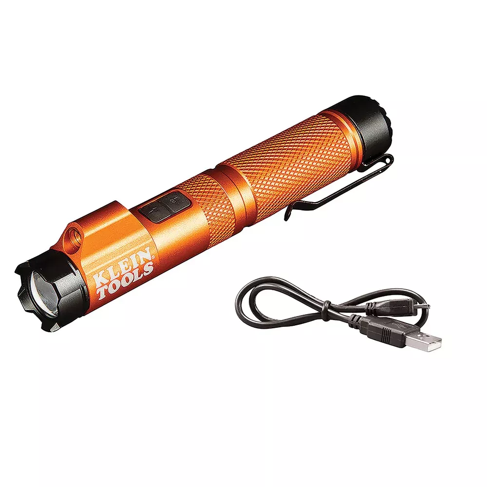Focus Flashlight - Klein Tools Rechargeable Focus Flashlight with Laser, 56040