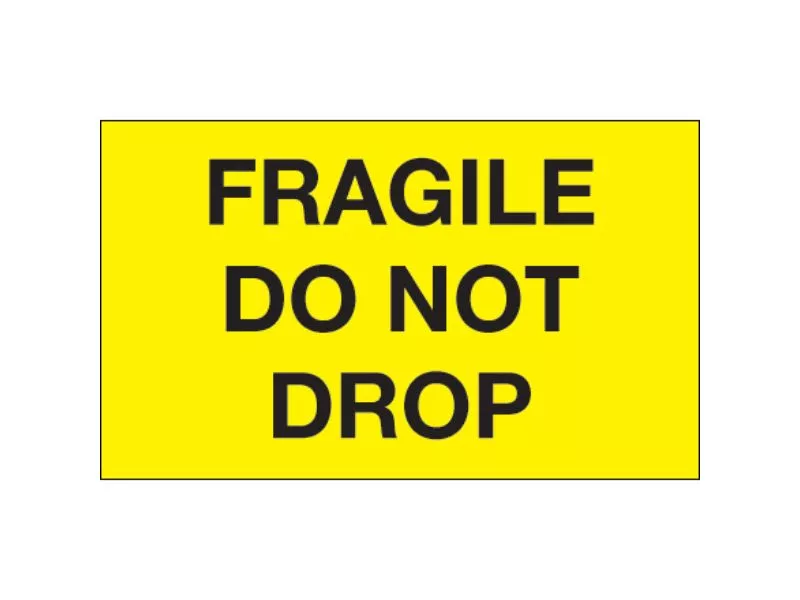 fragile-do-not-drop-fluorescent-yellow-labels "Fragile - Do Not Drop" Fluorescent Yellow Labels