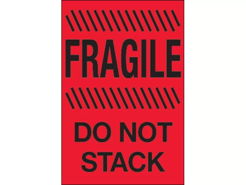 fragile-do-not-stack-fluorescent-red-labels "Fragile - Do Not Stack" Fluorescent Red Labels
