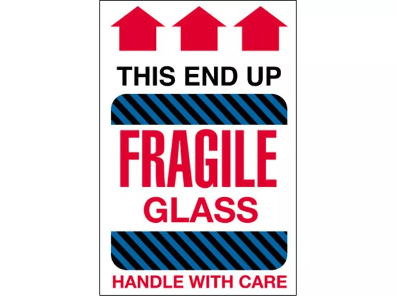 fragile-glass-this-end-up-labels "Fragile Glass - This End Up" Labels