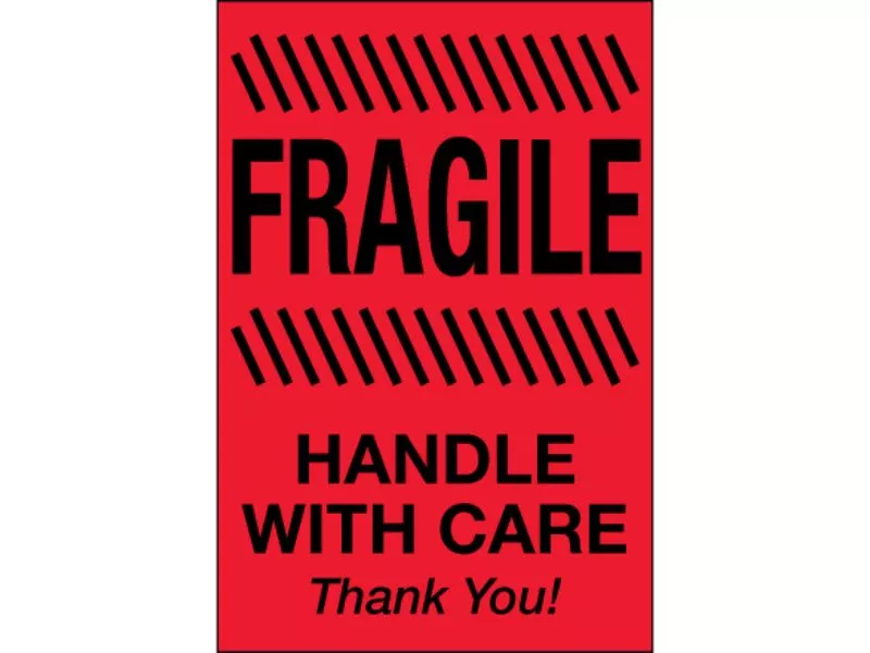 fragile-handle-with-care-fluorescent-red-labels "Fragile - Handle With Care" Fluorescent Red Labels