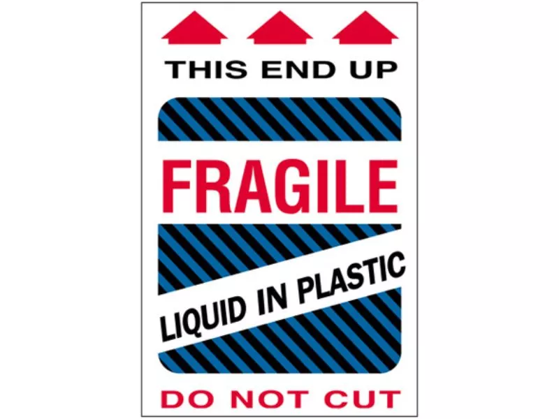 fragile-liquid-in-plastic-labels "Fragile - Liquid in Plastic" Labels