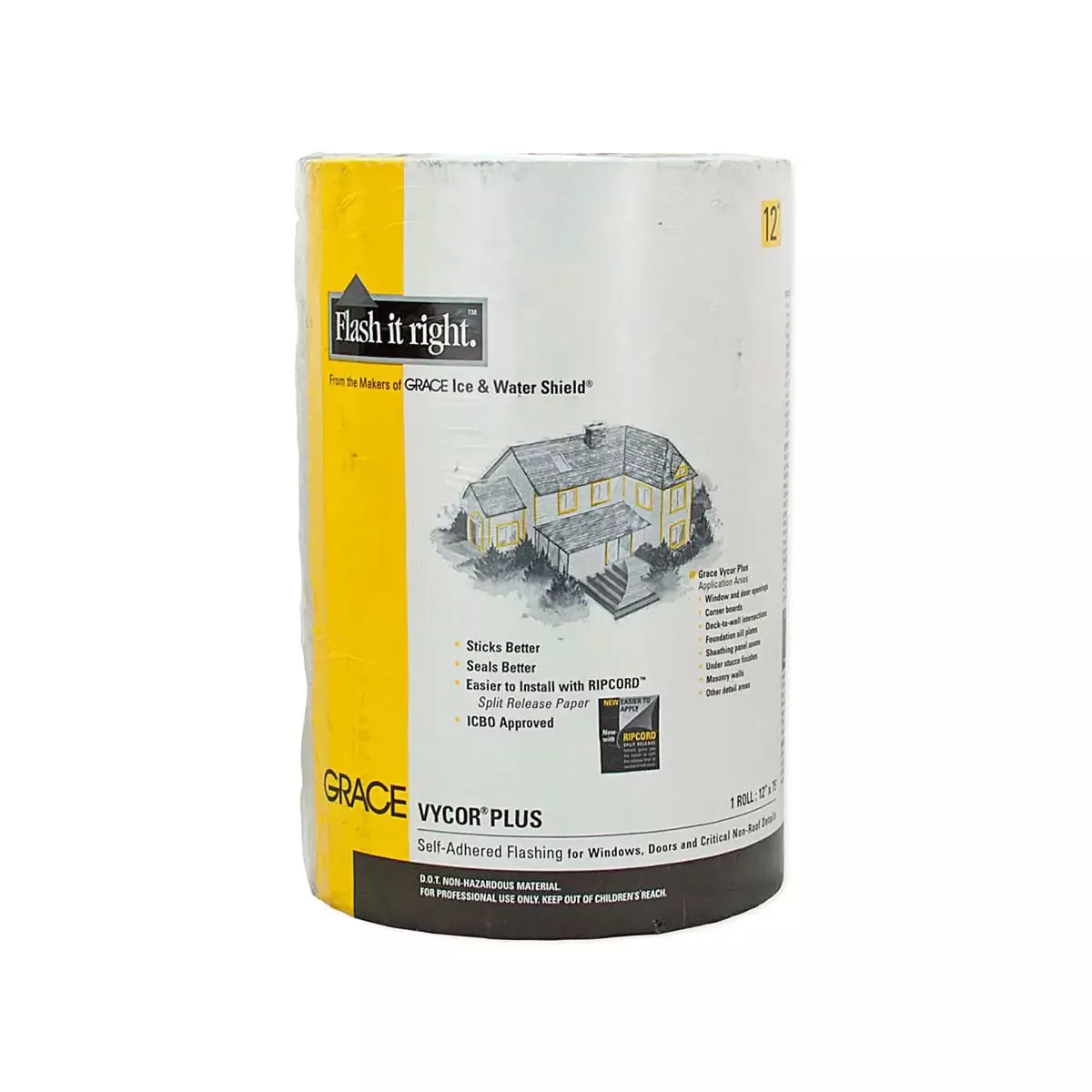 grace-vycor-plus-self-adhering-flashing-12-x-75-roll Grace Vycor Plus Self-Adhering Flashing - 12" x 75' Roll