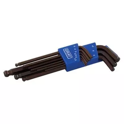 hex-key-set-gray-tools-metric-9-piece-ball-end-hex-key-set-68909 Hex Key Set - Gray Tools Metric 9-Piece Ball End Hex Key Set 68909