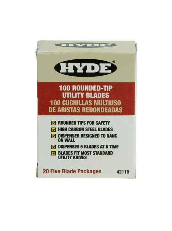 hyde-tools-42118-round-tip-utility-knife-blades-100-pack Hyde Tools 42118 Round-Tip Utility Knife Blades 100-pack