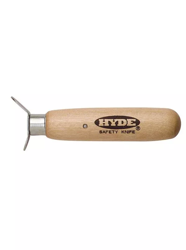 Hyde Tools 60120 Square Point Knife, Safety Wood Handle