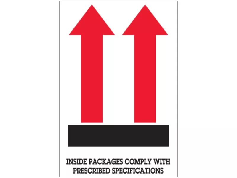 "Inside Packages Comply" Arrow Labels