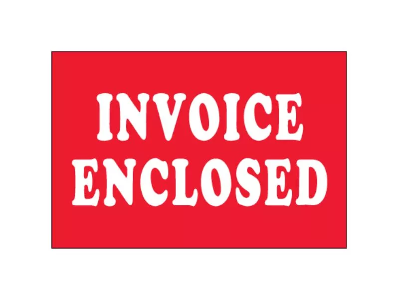 "Invoice Enclosed" Labels