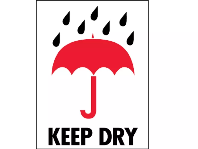 "Keep Dry" Labels