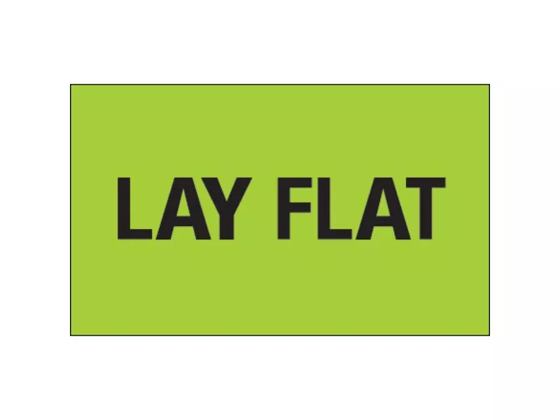 "Lay Flat" Fluorescent Green Labels