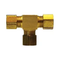 LF264X6 Tee, 3/8 in Compression x 3/8 in Compression x 3/8 in Compression, Brass