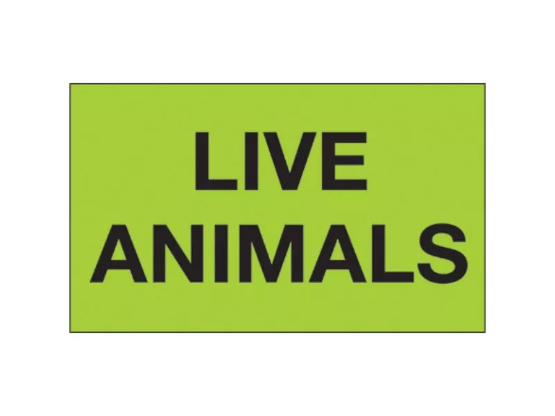 "Live Animals" Fluorescent Green Labels