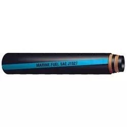 MFH Series MFH-225 Fuel Fill Hard Marine Hose, 100 ft L, 150 psi, Nitrile Rubber Tube, Black/Blue