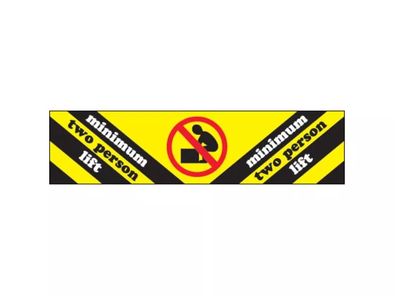 "Minimum Two Person Lift" Labels