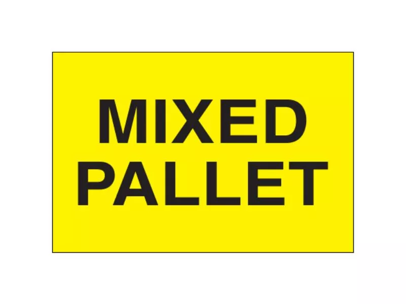 mixed-pallet-fluorescent-yellow-labels "Mixed Pallet" Fluorescent Yellow Labels