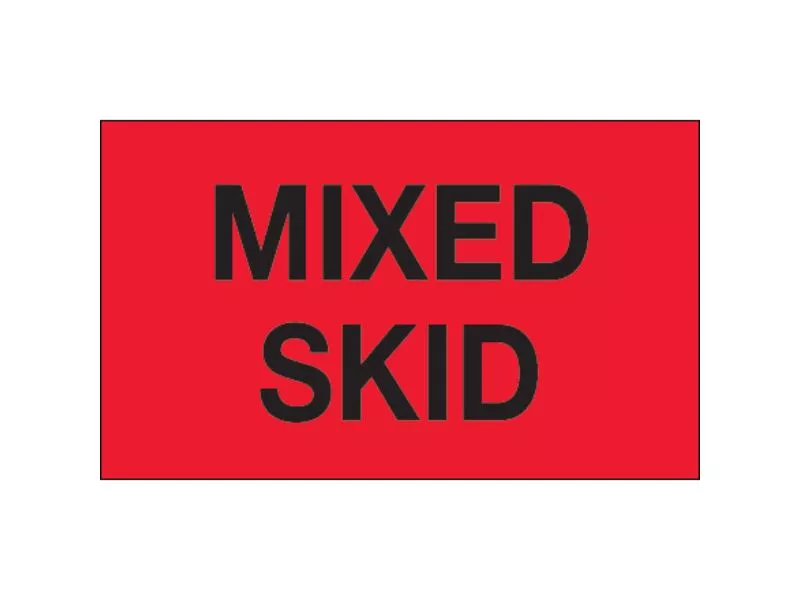 mixed-skid-fluorescent-red-labels "Mixed Skid" Fluorescent Red Labels