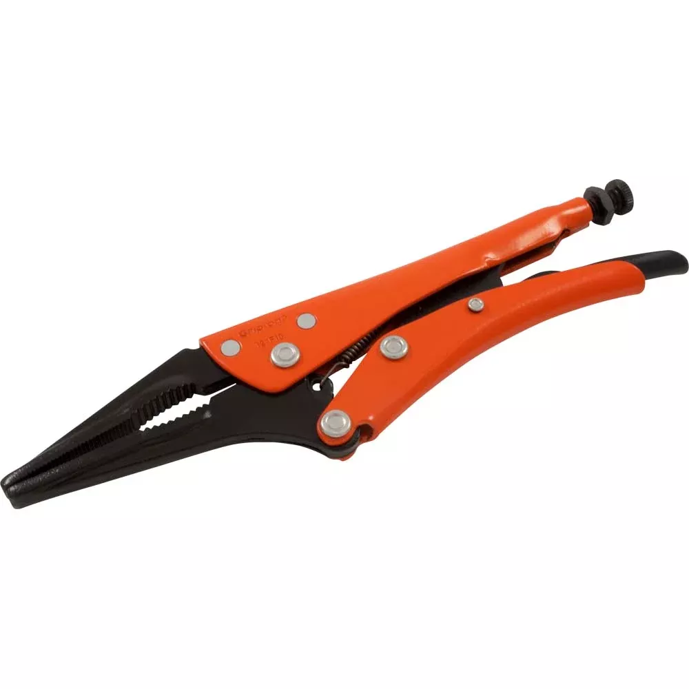 pliers-gray-tools-grip-on-locking-pliers-long-nose-127f06 Pliers - Gray Tools Grip-On Locking Pliers-Long Nose, 127F06