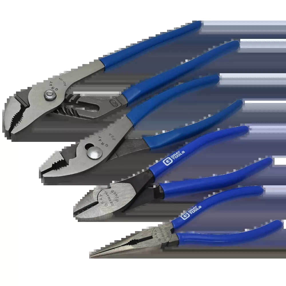 pliers-set-gray-tools-4-piece-plier-set-b4ps Pliers Set - Gray Tools 4 Piece Plier Set, B4PS