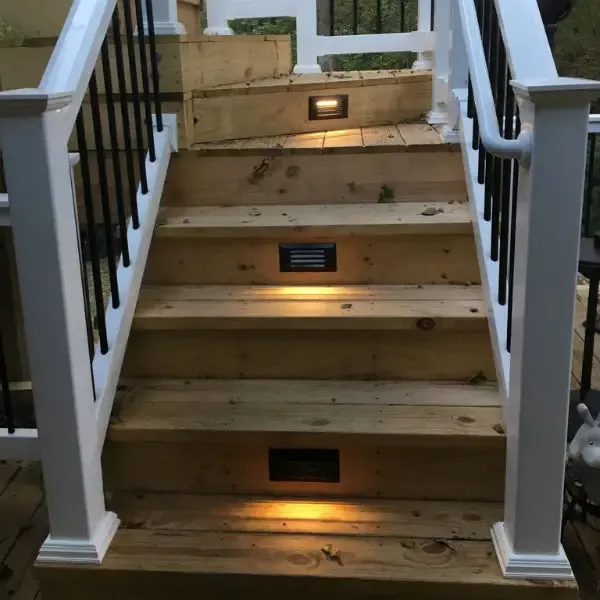 Pyxis Recessed Low Voltage LED Louvered Riser Light by Aurora Deck Lighting