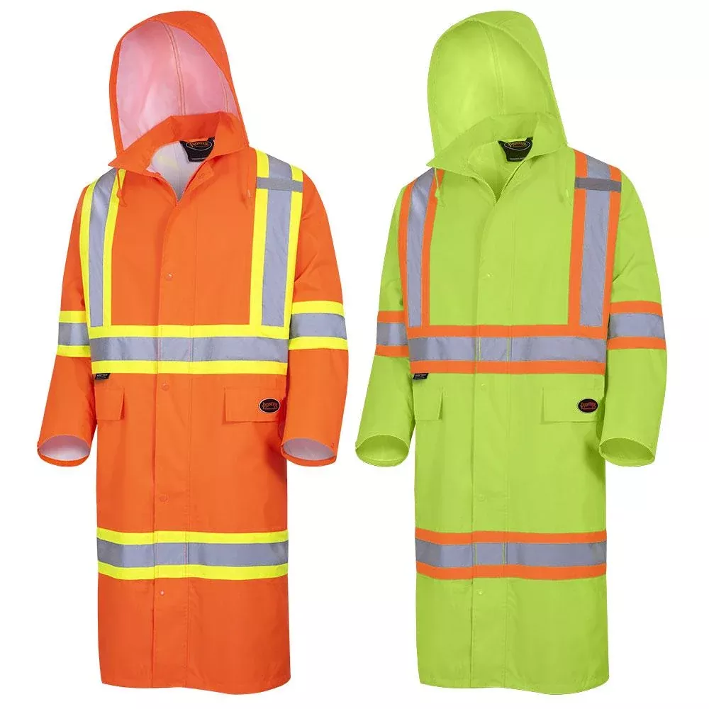 rain-coat-pioneer-hi-viz-300d-oxford-poly-long-coat-5630-5631 Rain Coat - Pioneer Hi-Viz 300D Oxford Poly Long Coat, 5630/ 5631