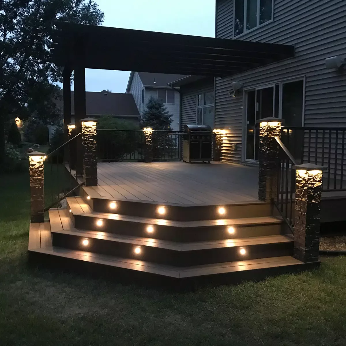 recessed-dek-dot-low-voltage-led-straight-riser-light-by-dekor Recessed Dek Dot Low Voltage LED Straight Riser Light by Dekor