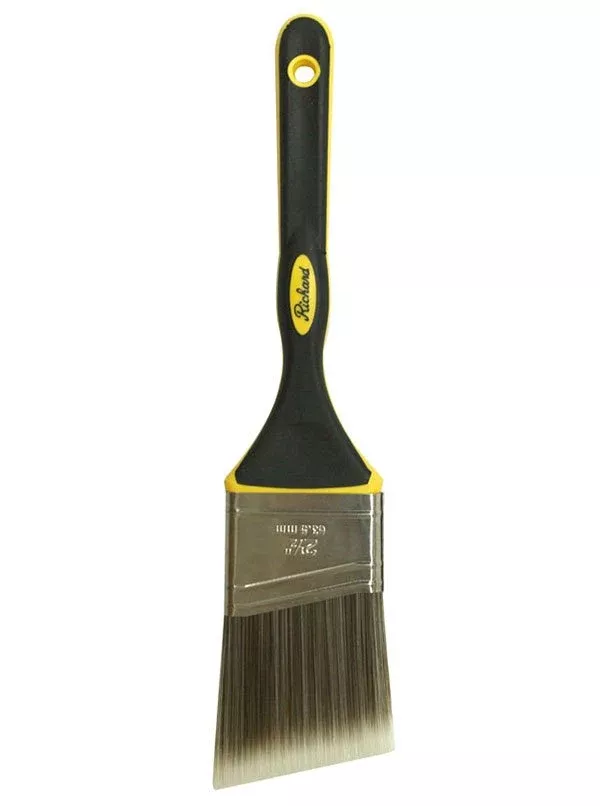 Richard 80813 2-1/2" Angular Paint Brush, PRO MASTER TOUCH series, polyester-nylon, soft-grip handle