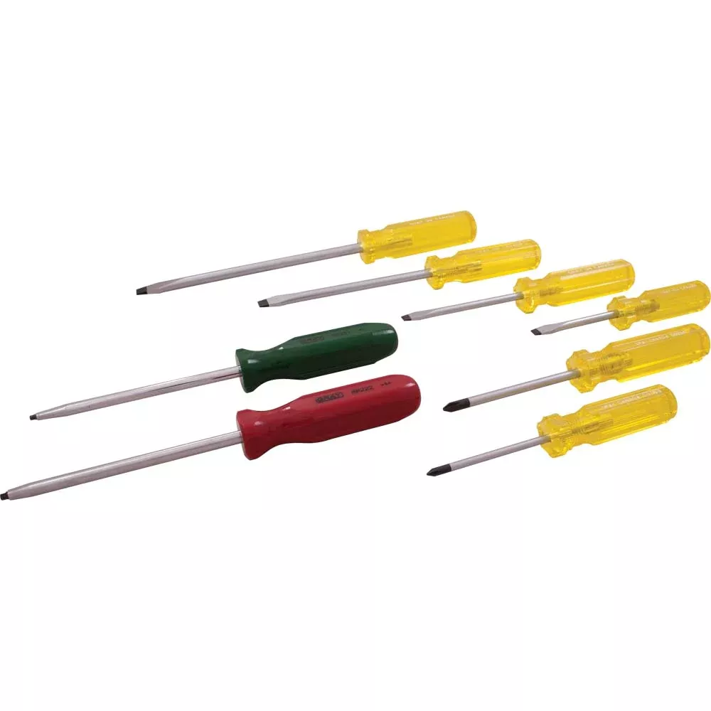 Screwdriver Set - Gray Tools 8 Piece Assorted Screwdriver Set, 85908A