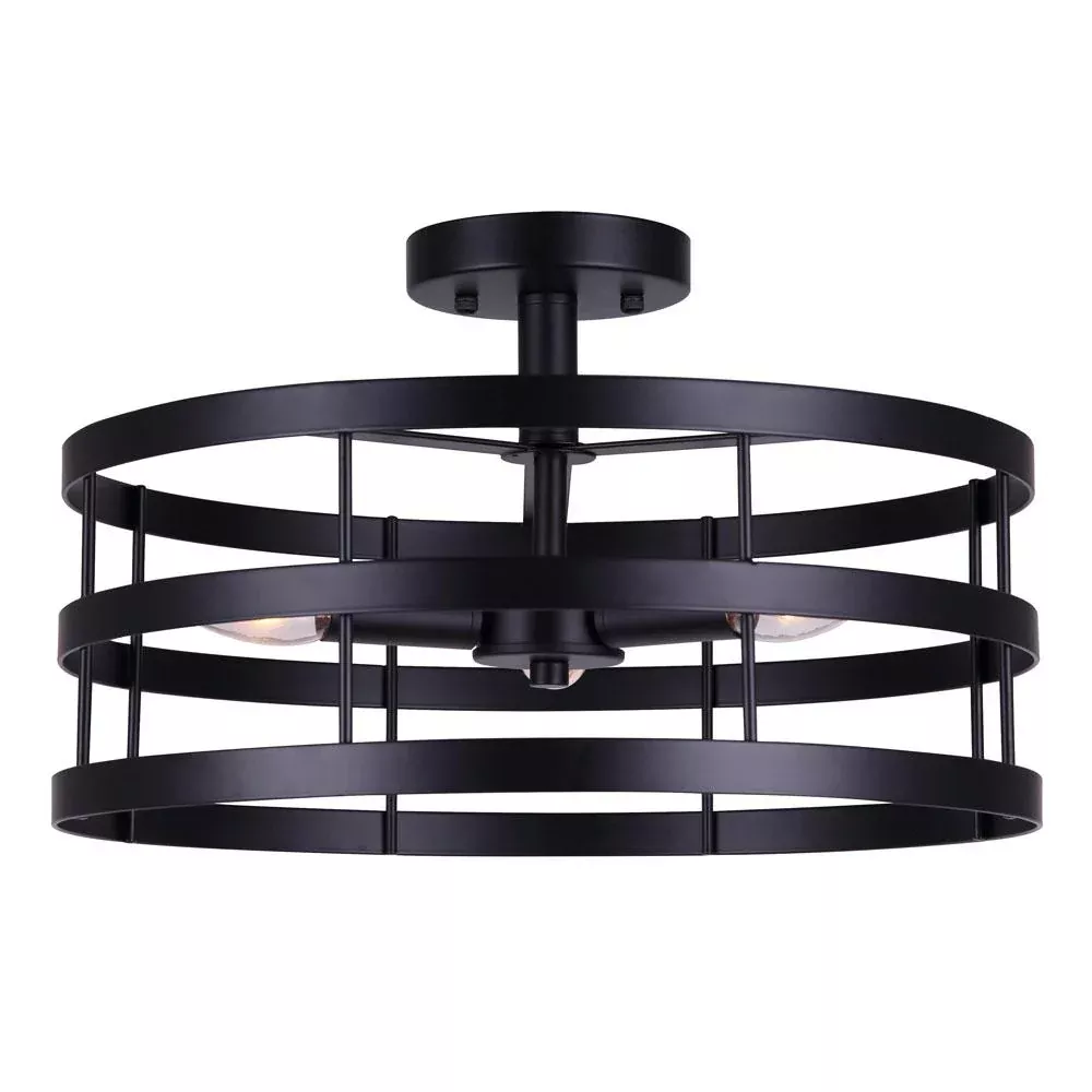 semi-flush-mount-canarm-ade-matte-black-with-interchangeable-sleeves-3-light-isf Semi-Flush Mount - Canarm ADE Matte Black with Interchangeable Sleeves 3-Light ISF1062A03BGB