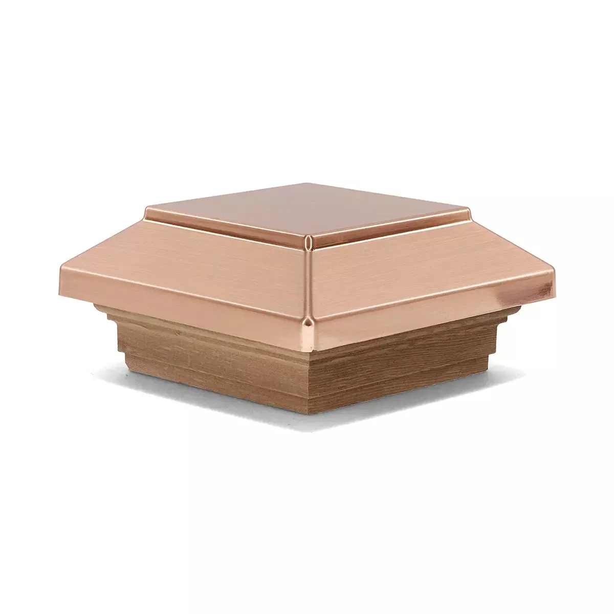 Victoria Copper Plateau Post Cap by Deckorators