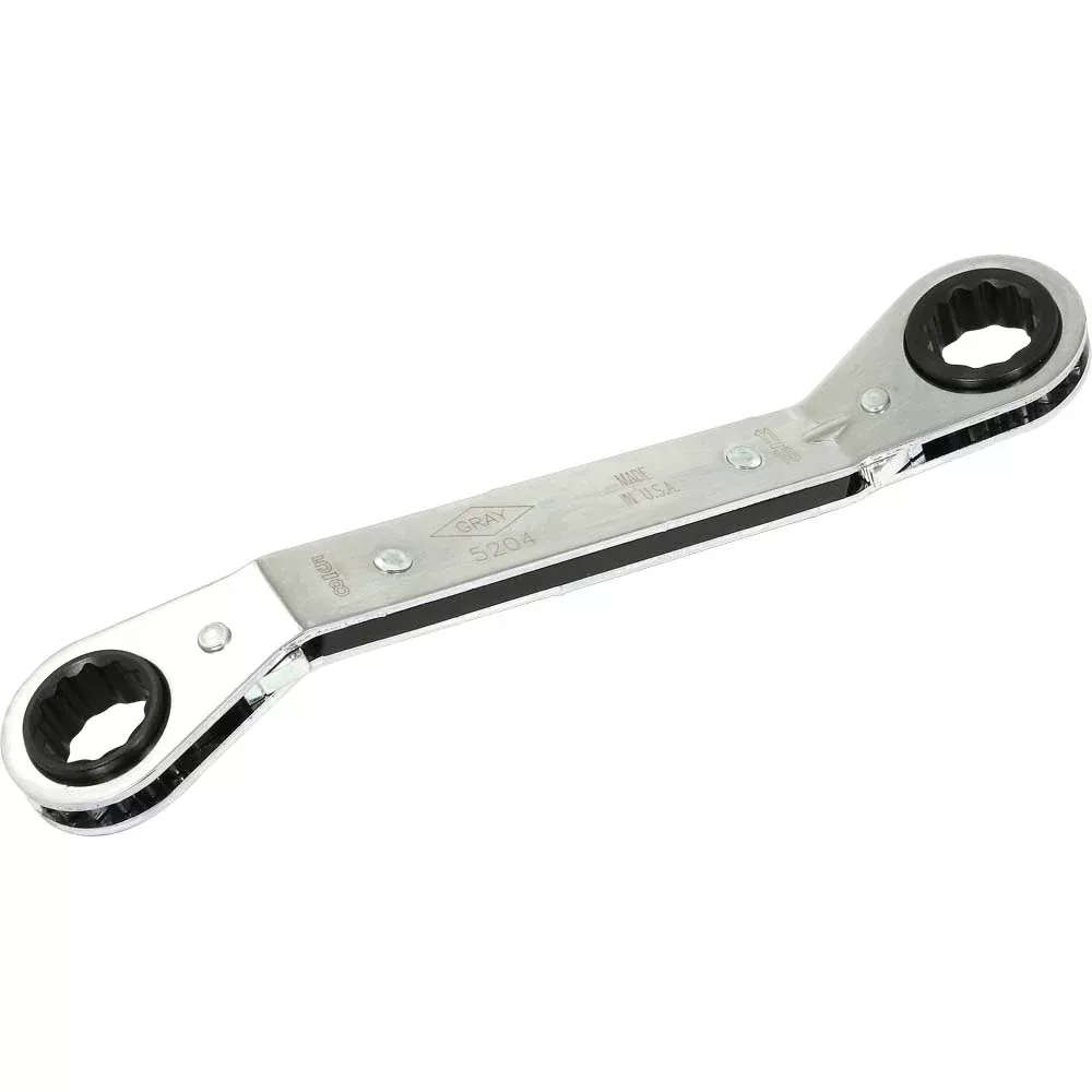 wrench-gray-tools-sae-25-offset-ratcheting-box-end-wrenches-12-point-520 Wrench - Gray Tools SAE 25° Offset Ratcheting Box End Wrenches - 12 Point, 520