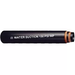 wsb-600-water-suction-hose-100-ft-l-150-psi-rubber-tube-black WSB-600 Water Suction Hose, 100 ft L, 150 psi, Rubber Tube, Black